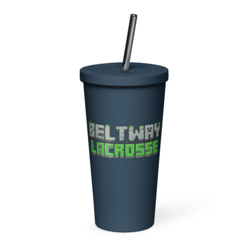 Beltway Gaming tumbler with a straw